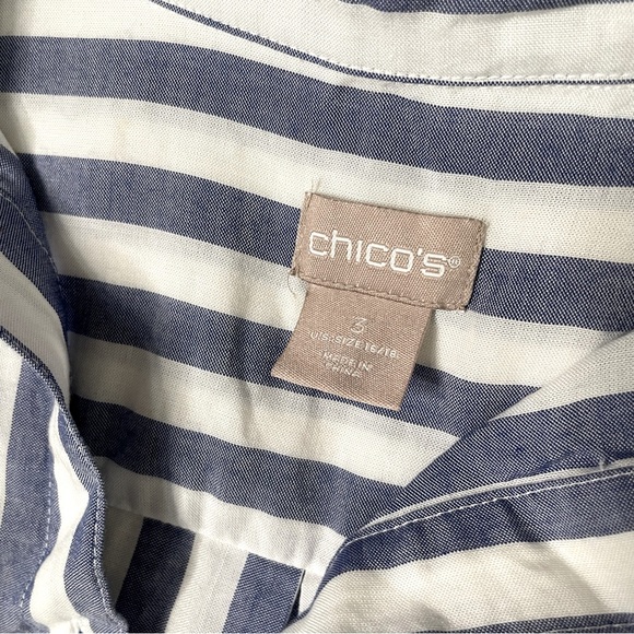 Chico’s spliced stripe tunic - Picture 6 of 9